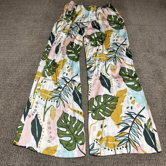 H/G Pants Multicolored Floral Semi Sheer Women’s Size Medium - Picture 7 of 12